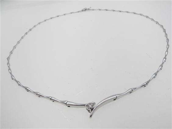 Collana Codato Gioielli Donna in Oro bianco Diamante 0.10 Ct 25061002 - 25061002